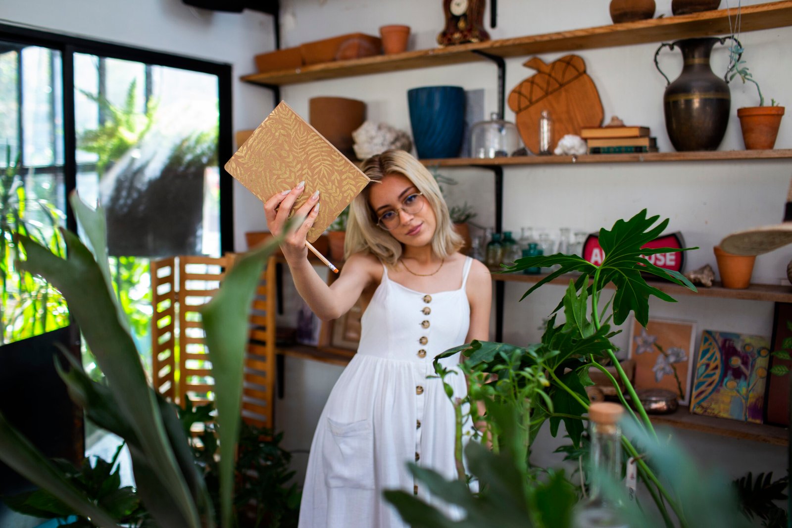 Use Books and Plants as Decor