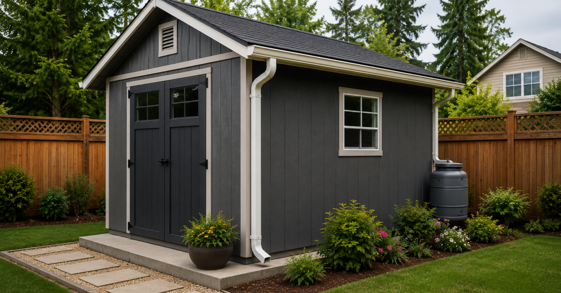 Garden Shed With Gutters