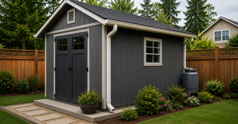 Garden Shed With Gutters