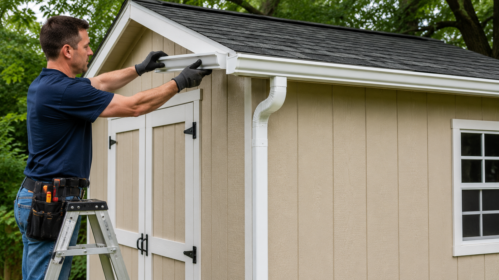 Garden Shed With Gutters