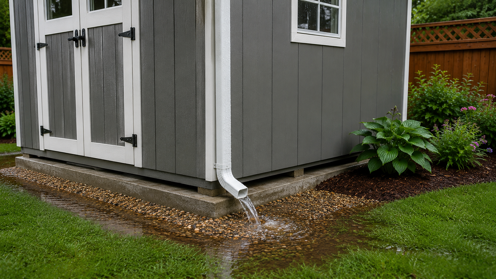 Garden Shed With Gutters